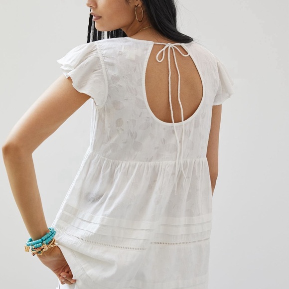 Maeve Textured Open-back Tunic Top, Size M - Picture 2 of 5